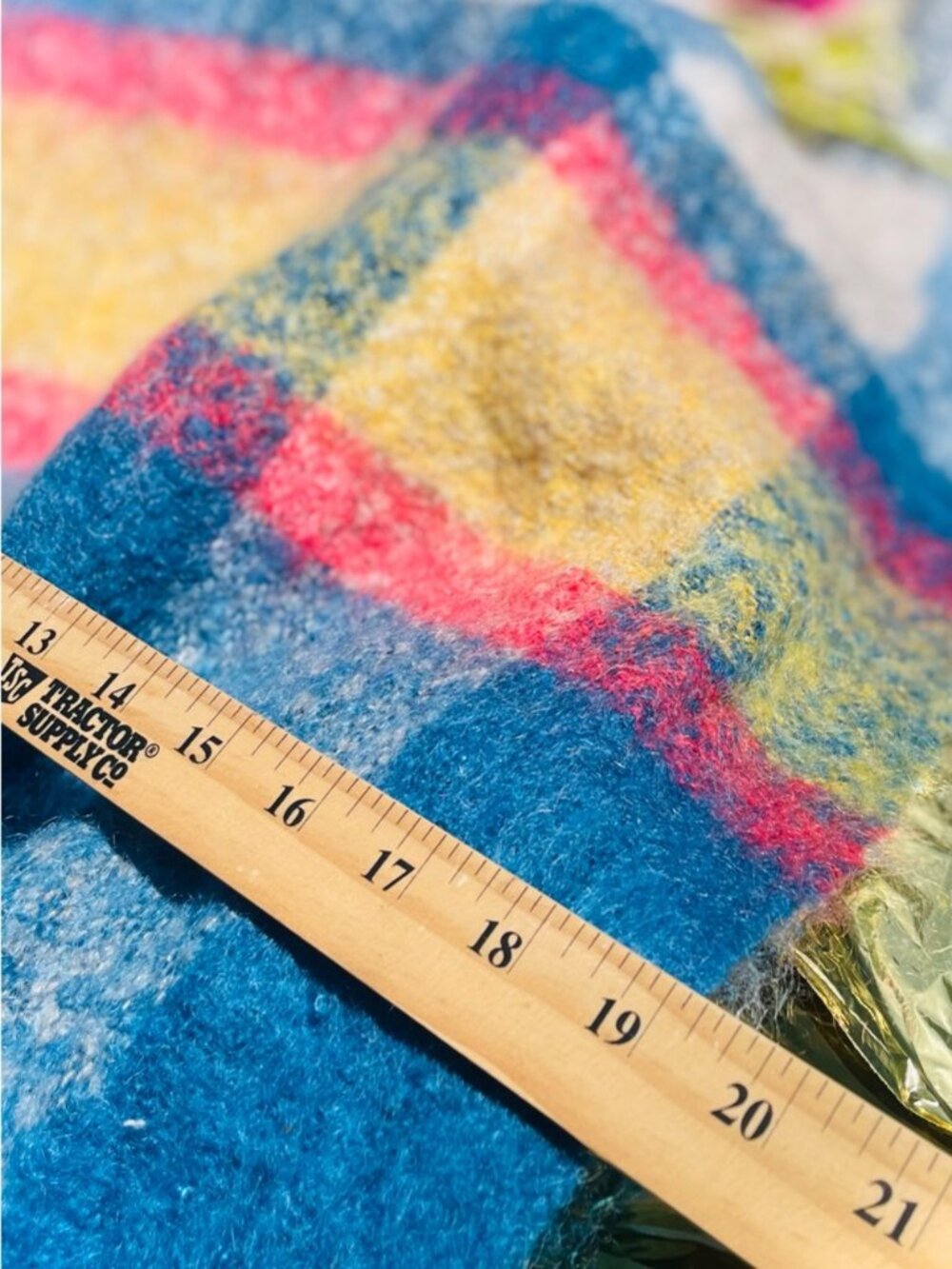 AMERICAN EAGLE OUTFITTERS | 72β | Mohair Wool Blend Large Striped Scarf Wrap - Picture 3 of 7